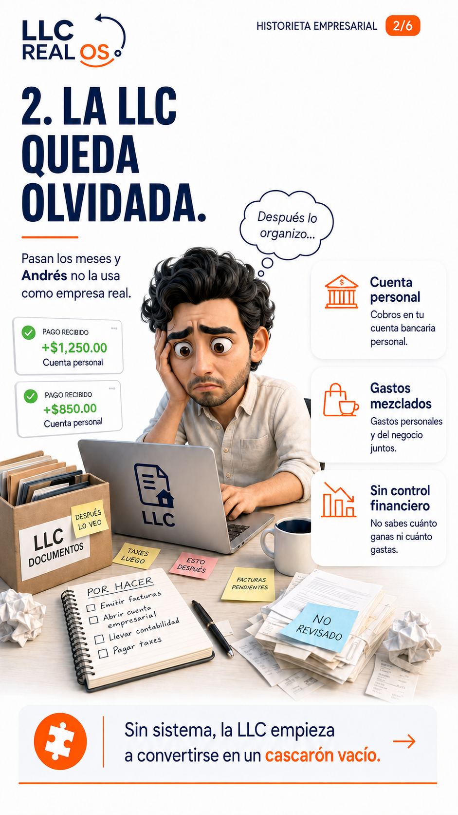 Historieta empresarial 2: la LLC queda olvidada