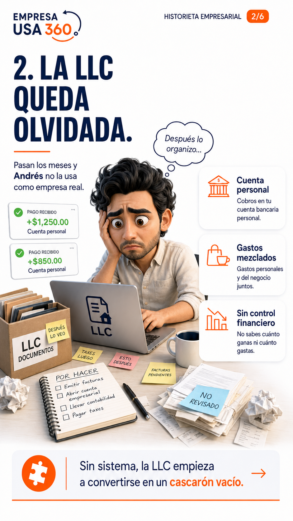 Historieta empresarial 2: la LLC queda olvidada