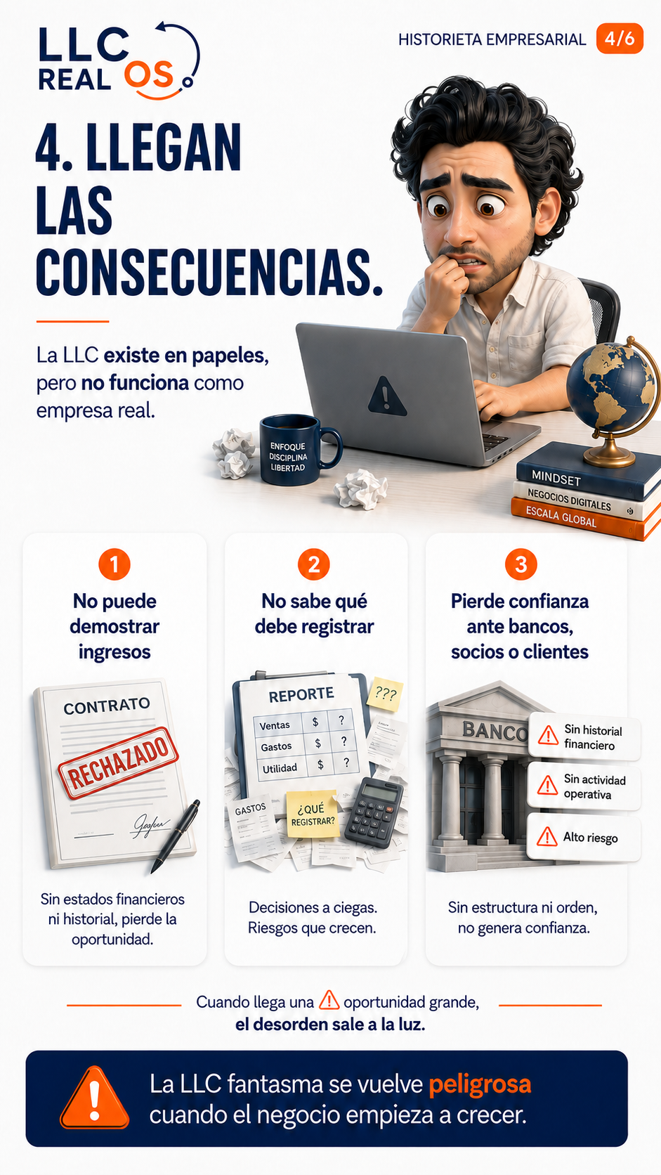 Historieta empresarial 4: llegan las consecuencias